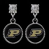 NCAA Purdue Boilermakers Crystal Stud Dangle Earrings