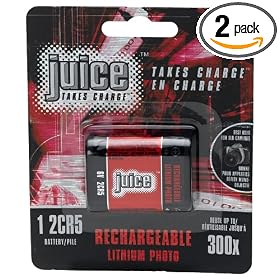 Juice CR2 Rechargeable Photo Lithium Batteries (Pack of 2)
