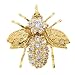 Jewelry : Gold Vermeil Cubic Zirconia Bee Pin Brooch Pendant (Holiday Special)