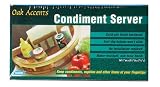 Camco 43491  Oak Accents Condiment Server 14-3/4 x 5-1/4 x 7-5/8