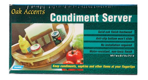 Camco 43491 RV Oak Accents Condiment Server
