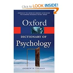 A Dictionary of Psychology (Oxford Paperback Reference)