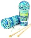 Cup of Yarn - Scarf Knitting Kit with Wooden Knitting Needles & Instructions: Cool Mint