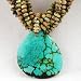 Turquoise and Serpentine Harvest Necklace by Santo Domingo Artist Priscilla Nieto, #9199