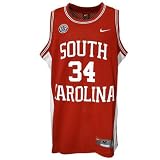 Nike South Carolina Gamecocks #34 Garnet SEC Tackle Twill Throwback Basketball Jersey