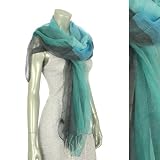 Exquisite Fashion scarf - Double layer Linen Mesh scarf wrap shawl- Blue