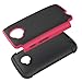 Moto E (2nd Gen) Case, LK [Shock-Absorption] Hybrid Dual Layer Armor Defender Protective Case Cover for Motorola Moto E (2nd Generation) (Hot Pink)