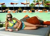 2Pc Ruffle Trimmed Polka Dot Halter Top W/Ruffled Bikini Bottom