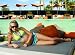 Skinny Dip Halter Top With Ruffled Bikini Bottom