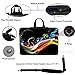 Meffort Inc 15 15.6 inch Laptop Sleeve Bag Carrying Case with Hidden Handle and Adjustable Shoulder Strap - Rainbow Music Note Design