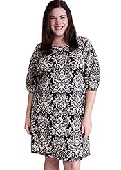 Plus Size Floral Print Polyester/Spandex Dolman  Dress