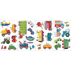 RoomMates RMK1132SCS Transportation Peel & Stick Appliques