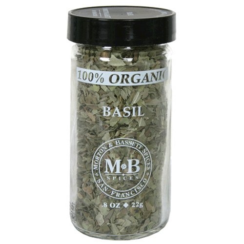 Morton & Bassett Organic Basil, .4-Ounce Jars (Pack of 3)