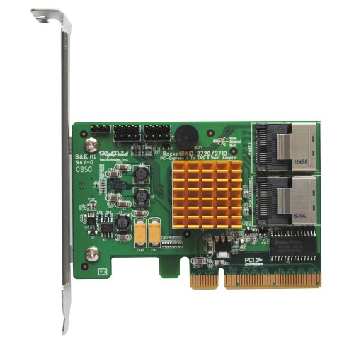HighPoint RocketRAID 2720SGL 8-Port PCI-Express 2.0 x8 SAS/SATA RAID Controller