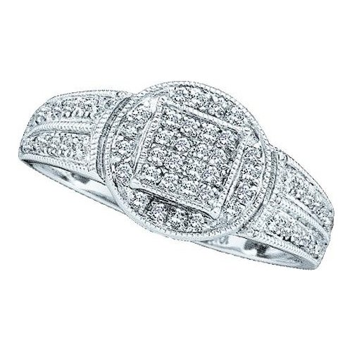 10K Yellow/White Gold 1/5 ct. Diamond Fashion Ring