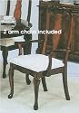 Set of 2 Cherry Finish Queen Anne Wood Dining Arm Chairs