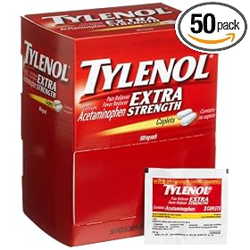 Tylenol(R) Extra-Strength, 2-Caplet Dosage, Box Of 50