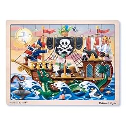 Melissa & Doug Deluxe Wooden 48-Piece Jigsaw Puzzle - Pirates