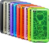 10 x Premium Flexible TPU Skins / Cases / Covers for Apple iPod Touch 4 / 4G / 4th Generation – Black, Orange, Grey, Pink, Purple, Red, Green, Blue, White, Yellow – Bubble / Circle Pattern – With The Friendly Swede® Microfiber Cleaning Cloth