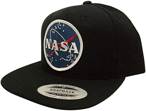 armynationsFlexfit Original Premium Classic Snapback with NASA Meatball Logo Patch - Black
