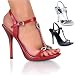Pleaser Shoes WomenOs ECLAIR-15, 4 3/4 Stiletto Heel Rhinestone, T-Strap Mini-Platform Sandal