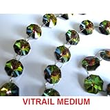VITRAIL MEDIUM 1 meter 30% lead crystal Strands for Chandelier, Ceiling light, Feng shui, Christmas Tree , Window display, Wedding Display, Curtains ..