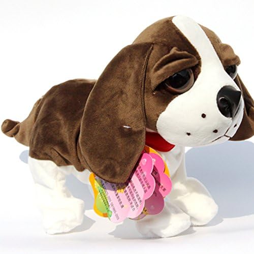 Cute Control Dogs toy Interactive Electronic Pets Bark Stand Walk Coffee Dog for Kids
