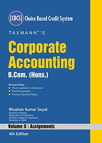Corporate Accounting (B.Com. Hons. -CBCS) (Set of 2 Volumes) (4th Edition 2017)