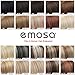 Emosa Clips in Remy Human Hair Extensions for Women Beauty Hot Sale (#4/27-medium brown mixed with dark blonde)(7pcs 15inch)