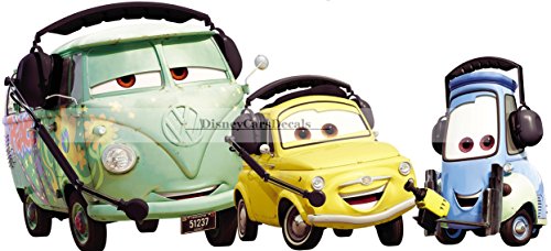 12 Inch Guido Luigi Filmore Peace VW Van Pixar Cars 2 Movie Removable Wall Decal Sticker Art Home Racing Decor