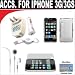 7 pc. Accesory pkg. for iPhone 3G / 3GS. Incl. Crystal Clear Snap-On Case, 3-in-1 iPh...