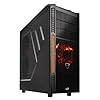 Aerocool X-Predator X1 Evil Black Gaming Case with 12cm Interior LED Fan - Black/Orange