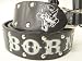 Lucky 13 Metal Studded Leather Belt Born to Lose Big Bad Wolf Design