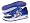 Blue/White/Clear