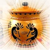 KOKOPELI COOKIE JAR , LARGE CANISTER COOKIE JAR #83276