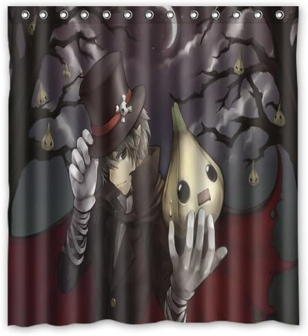 Cozy Guy Hat Being bow moon forest night Shower Curtain Stylish/drapery/panels/treatment Waterproof Polyester Fabric Bathroom Decor 66" x 72"- Standard Modern Home Decor