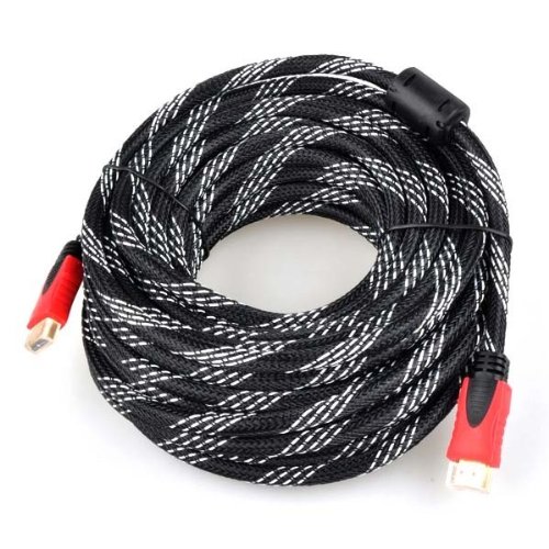 Neewer Mesh Black Premium M/M Gold 50 ft Long HDMI Cable For PS3 1080p 720p 480p HD Picture