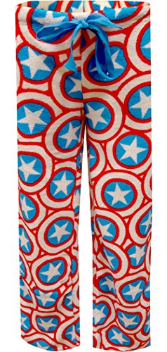 Marvel Comics Captain America Ladies Plush Lounge Pants for women