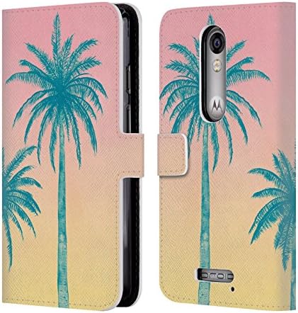 Official Tracie Andrews Palm Tree Flora And Fauna Leather Book Wallet Case Cover For DROID Turbo 2 / X Force