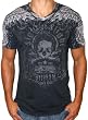 SILVER STAR Bone Collector Mens UFC MMA Angel Wings Short Sleeve T-Shirt Top Tee Black
