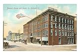 Berwick House, Center Street, Rutland, Vermont Art Poster Print, 18x13