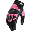 Icon Twenty-Niner Women's Leather/Mesh Road Race Motorcycle Gloves - Pink