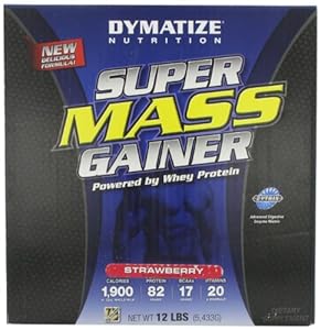 Dymatize Nutrition Super Mass Gainer, Strawberry , 12-Pound