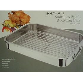 Horwoods Stainless Steel Roasting Pan with Rack 39x28x6cm