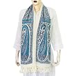 Printed Crepe Vintage Silk Scarf Asian Fashion Accessory 22 X 72 Inches