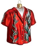 Ornaments To Remember Aloha Shirt (Ti Leaf) Hand-Blown Glass Ornament