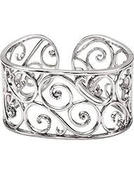 1/2 ct tw Diamond Cuff Bracelet in Sterling Silver
