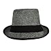 51JOKK9c%2BkL. AA75  HERRINGBONE BLACK WHITE FEDORA W/TRIM