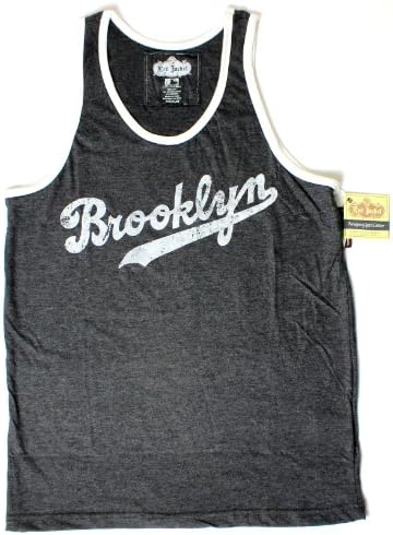 Brooklyn Dodgers MLB Men's Red Jacket Merit Vintage Tank Top Black (Medium)