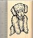 Toy Poodle Puppy Dog Rubber Stamp - Wood Mounted